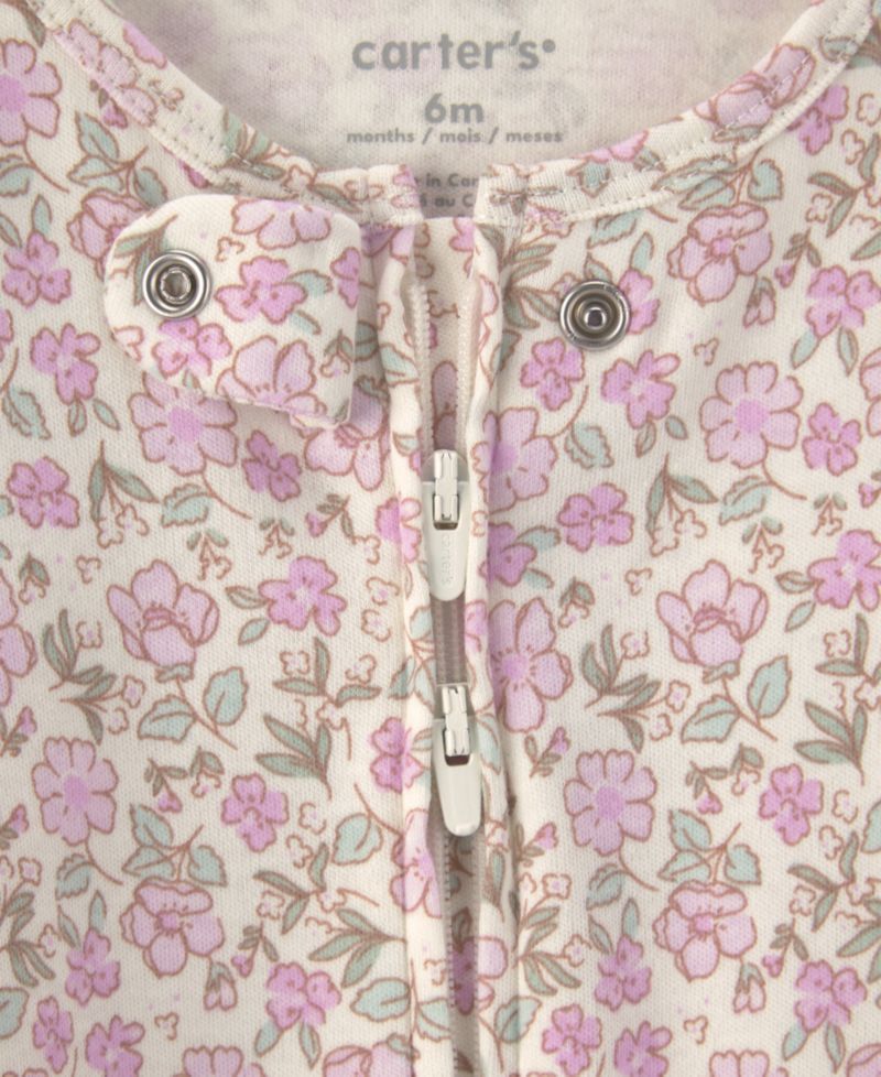 Baby Girl's Floral 2-Way Zip Sleep & Play