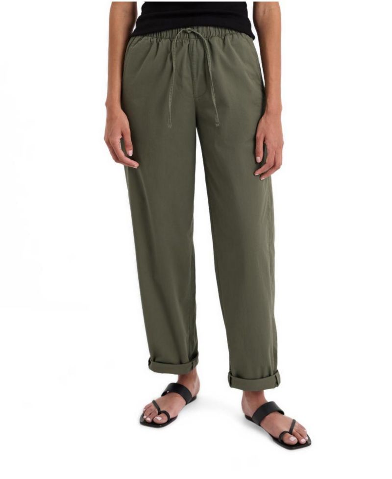 Women's Peached Twill Organic Cotton-Blend Pull-On Pants