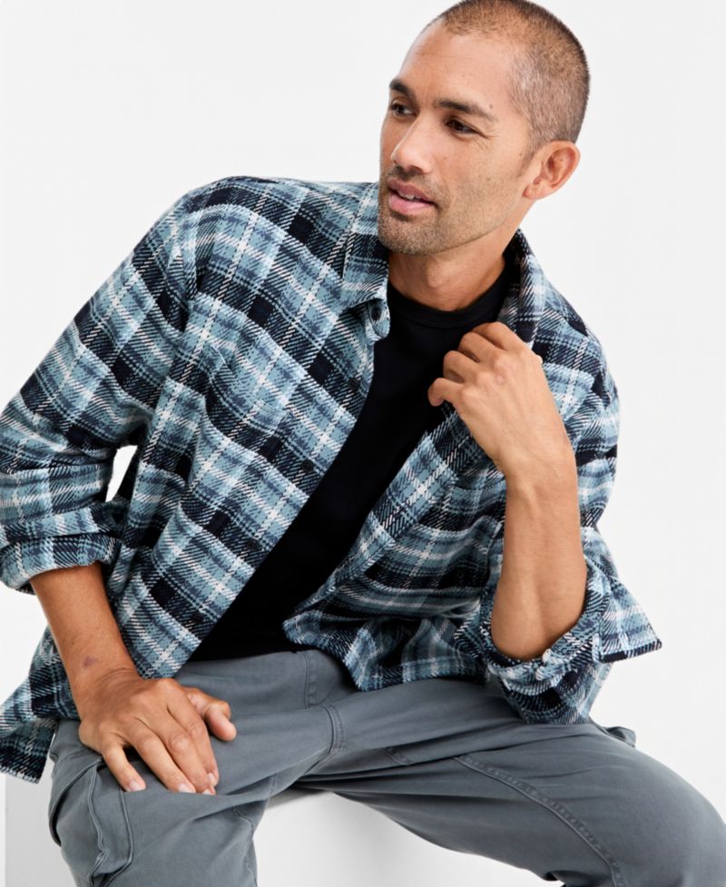 Men's Plaid Flannel Overshirt