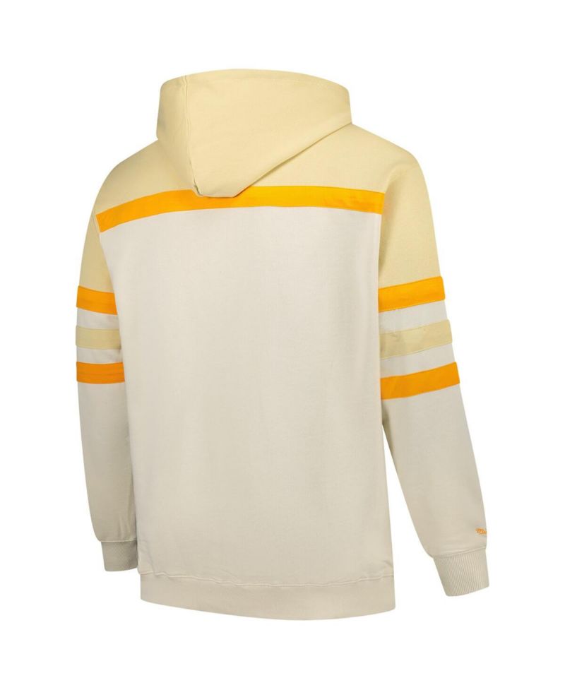 Men's Cream Tennessee Volunteers Big & Tall Head Coach Pullover Hoodie