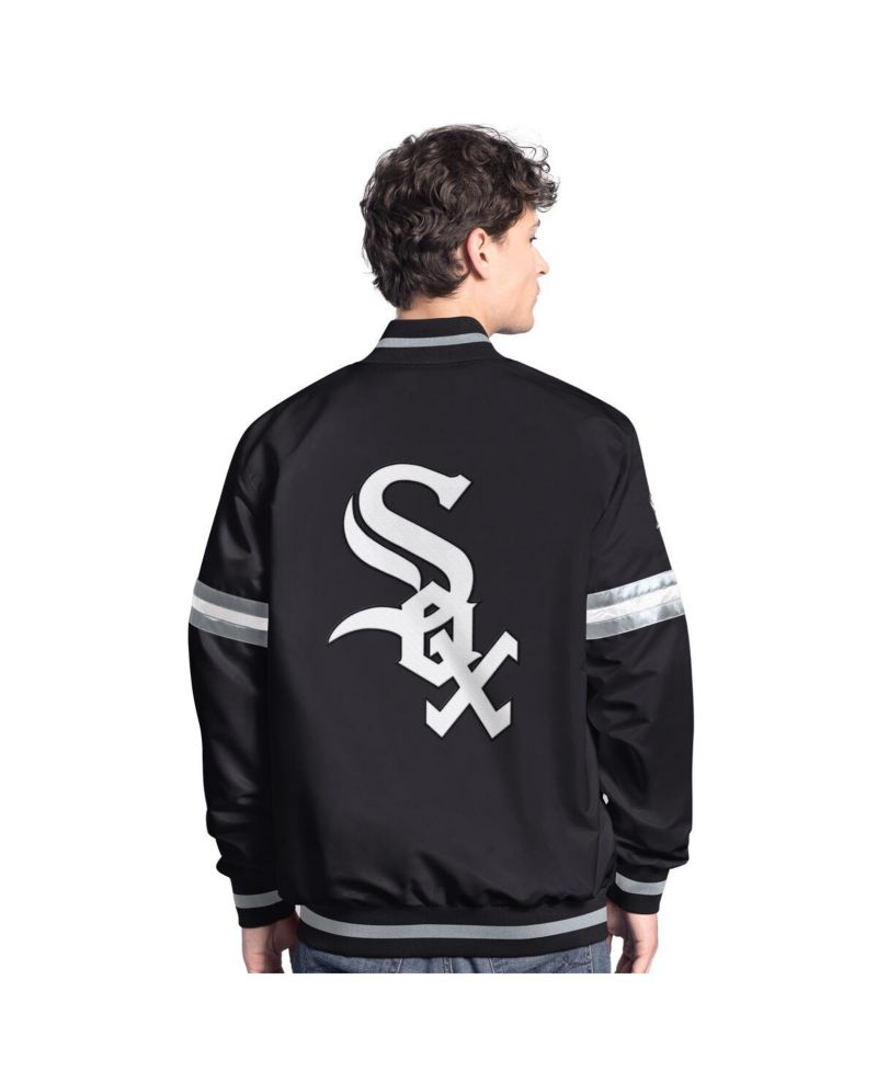 Men's Black Chicago White Sox Scout Full-Snap Varsity Jacket