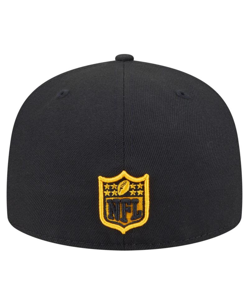 Men's Black Pittsburgh Steelers Oversized 59FIFTY Fitted Hat