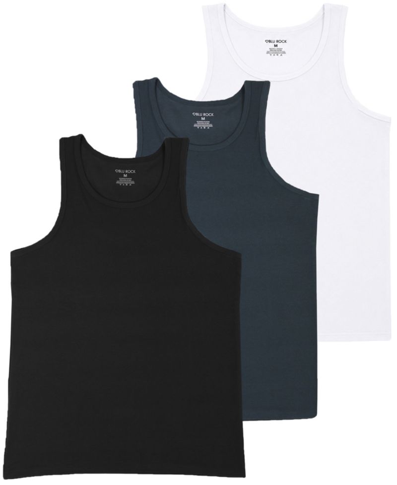 Men's Micro Waffle Knit Heavyweight Tank Top, 3-Pack
