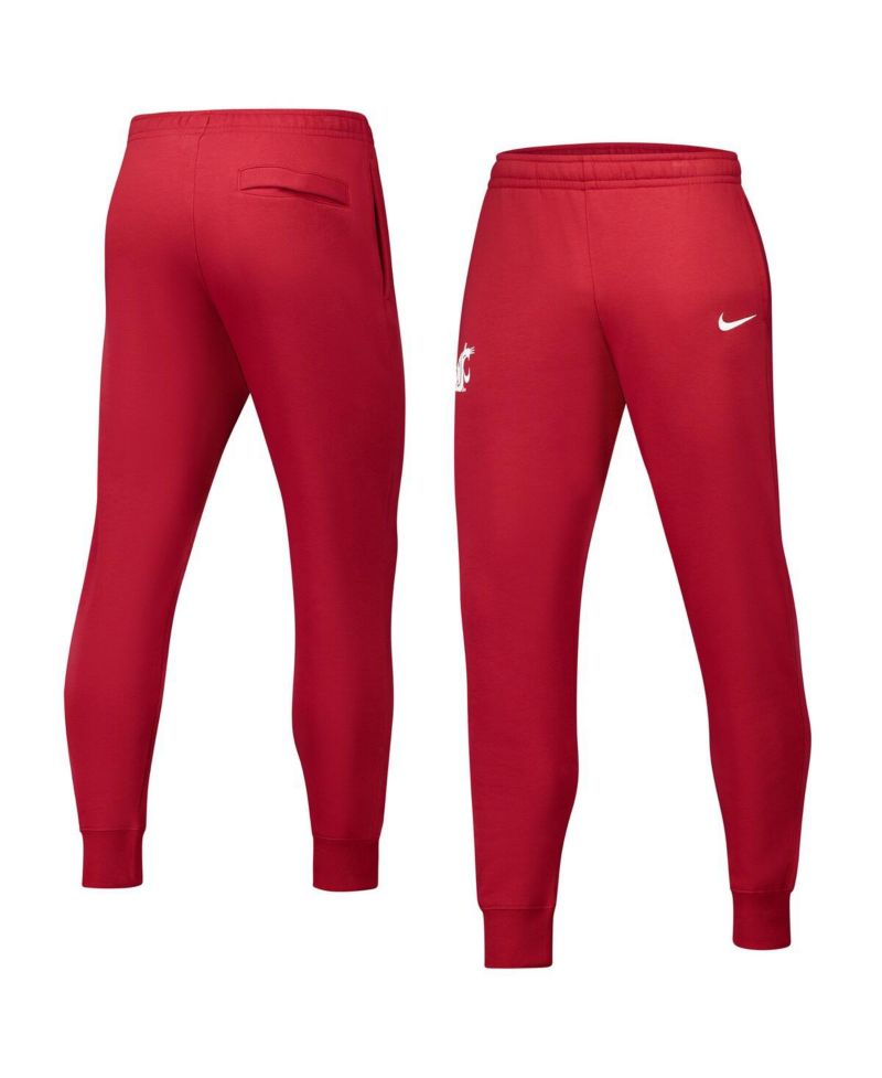 Men's Crimson Washington State Cougars Club Fleece Pants