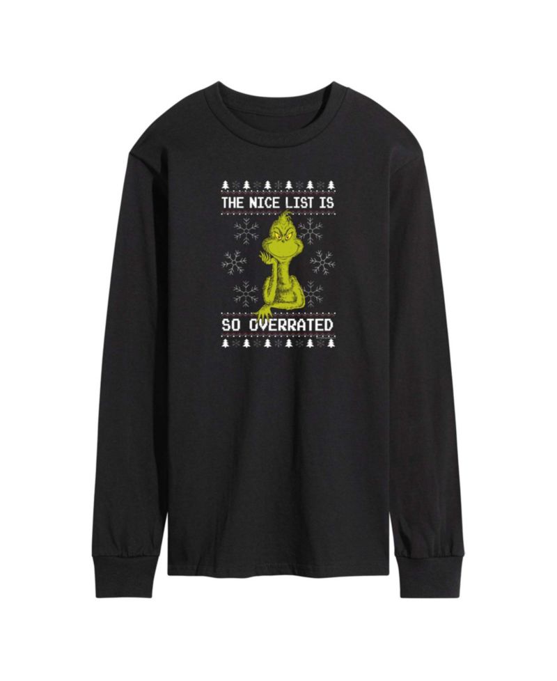 Men's The Grinch Merry Grinchmas Graphic Long-Sleeve T-Shirt