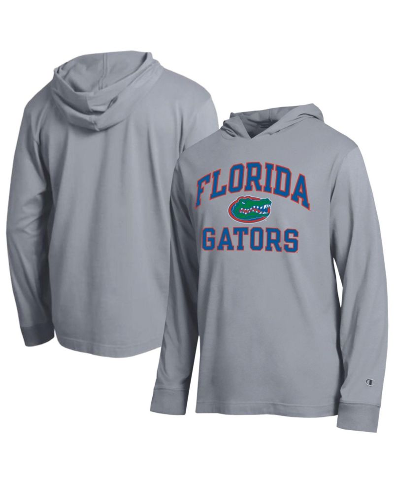 Men's Heather Gray Florida Gators High Motor All-Star Long Sleeve Hooded T-Shirt