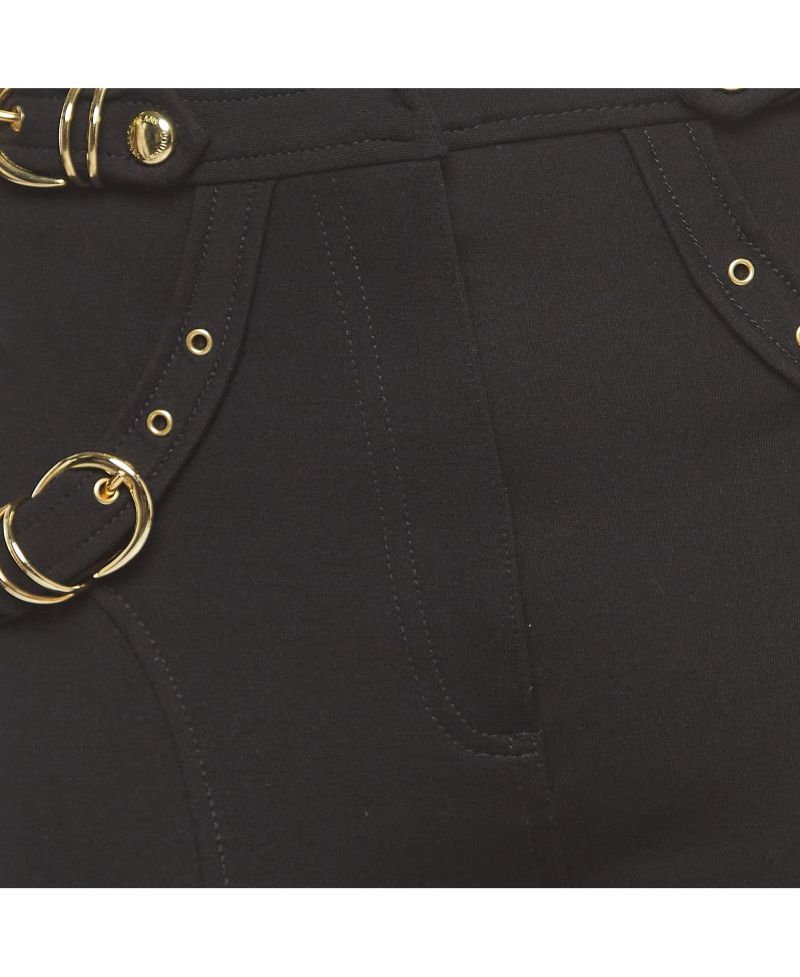 Women's Jeans Couture Black Belt Pocket Detail Skinny Pants
