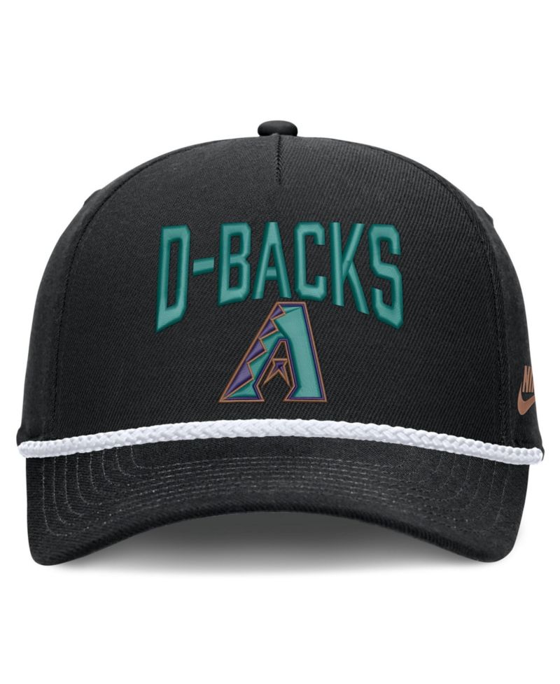 Men's Black Arizona Diamondbacks Cooperstown Rise Adjustable Hat
