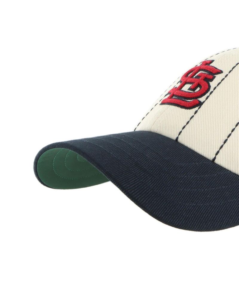 x Rawlings Men's Natural/Navy St. Louis Cardinals Pinstripe Clean Up Adjustable Hat