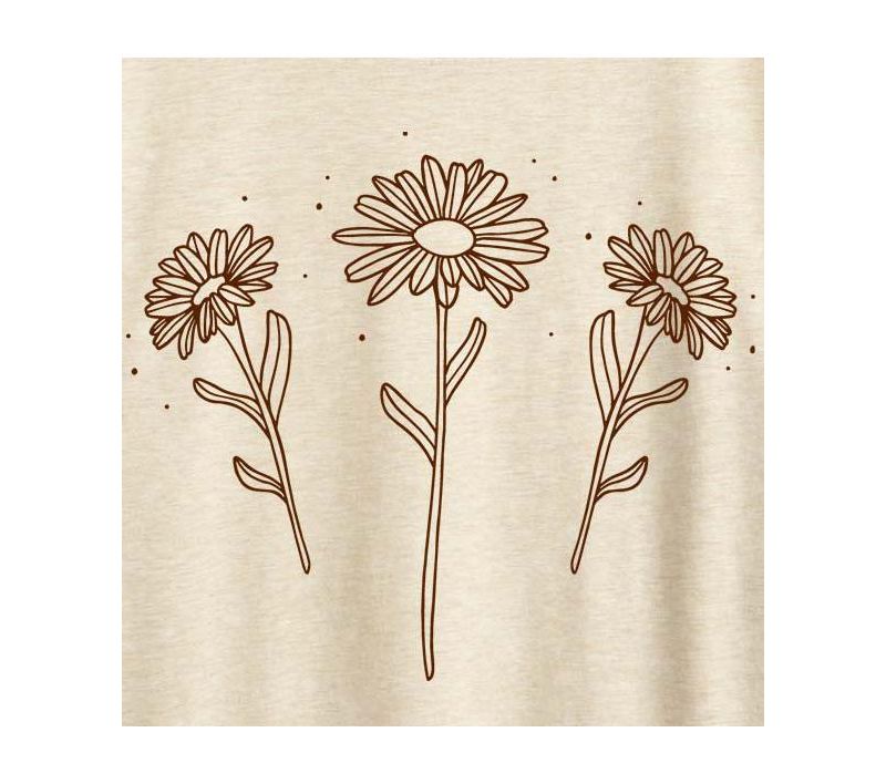 Trendy Plus Size Flowers Size Graphic Crew Neck T-Shirt