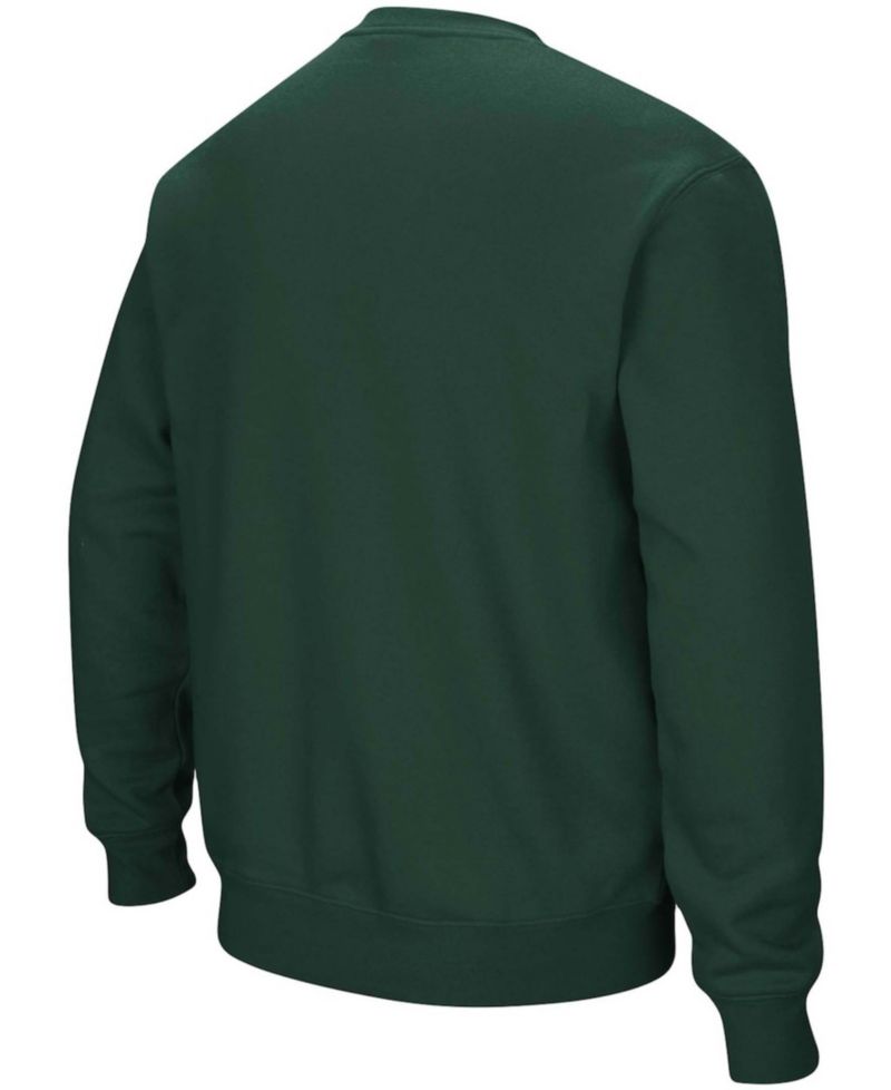 Men's Green Dartmouth Big Green Arch Logo Tackle Twill Pullover Sweatshirt