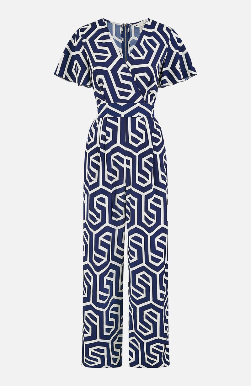Women's Sculpting Wrap Wide Leg Maxi Jumpsuit
