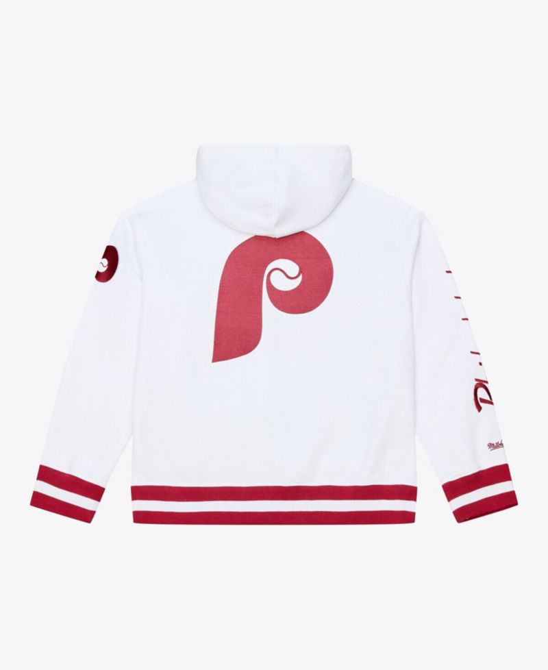 Men's White Philadelphia Phillies Cooperstown Collection Fleece Hoodie
