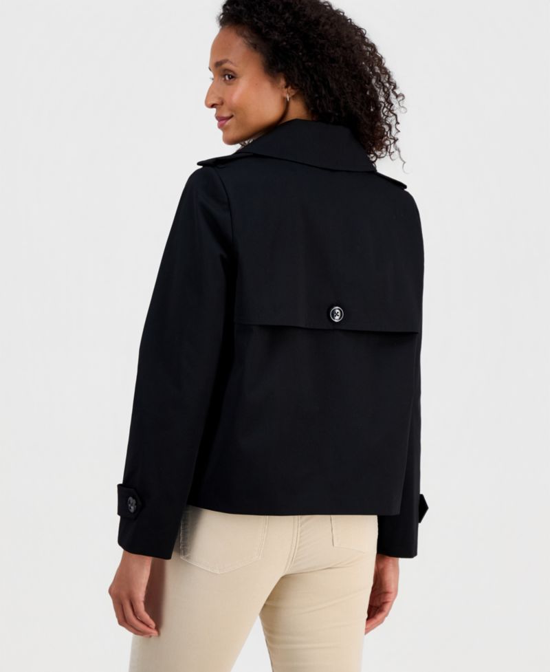 Women's Short Double-Breasted Trench Coat