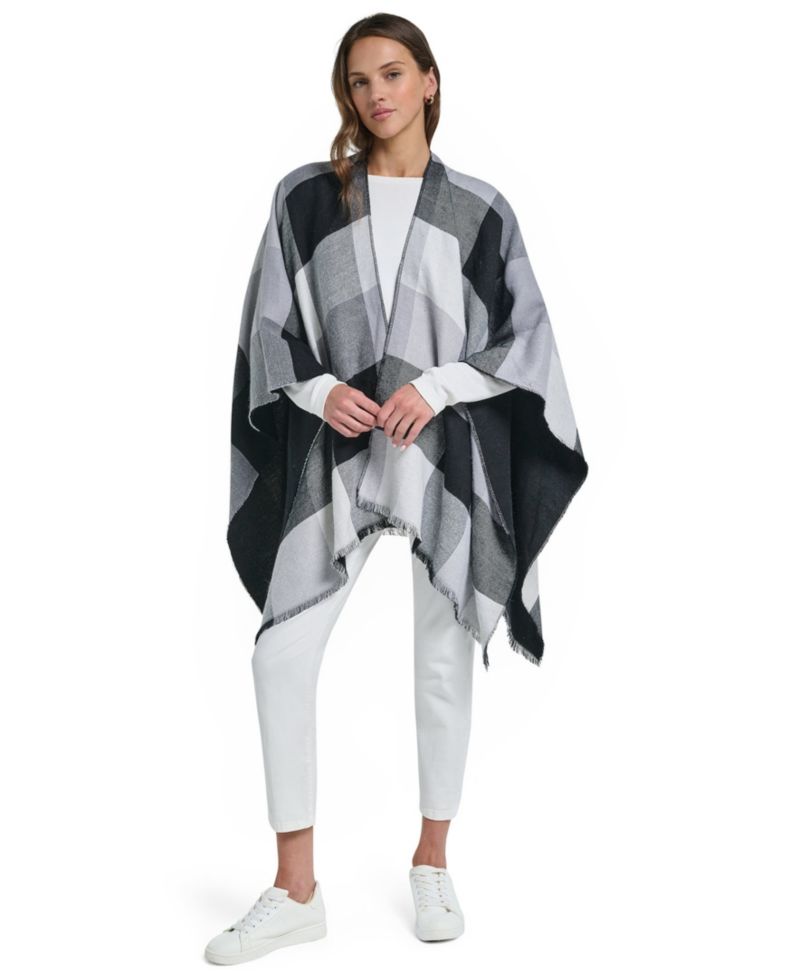Reversible Buffalo Plaid Ruana
