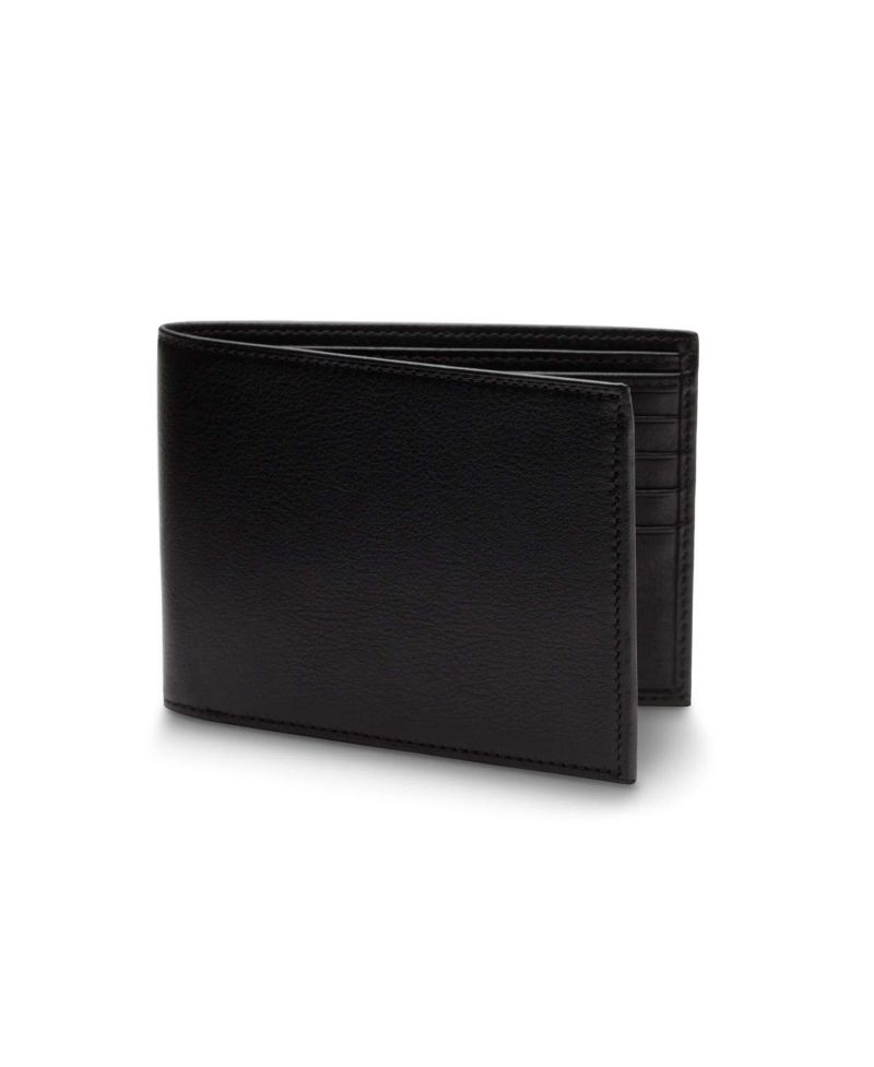 Men's Nappa Vitello Continental ID Wallet RFID, Black