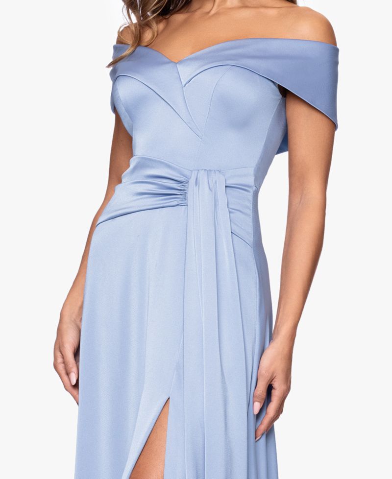 Petite Off-The-Shoulder Gown