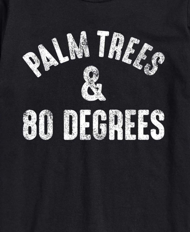 Men's Instant Message Palm Trees And 80 Degrees Graphic T-Shirt