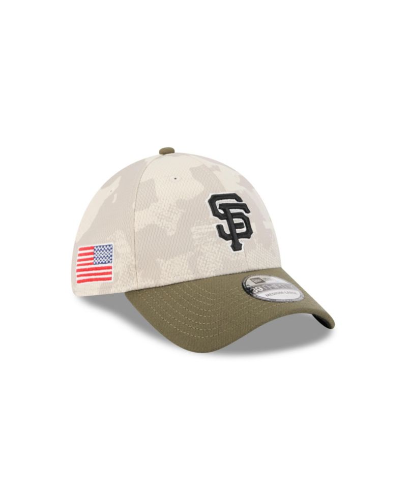 Men's Light Beige/Olive San Francisco Giants 2025 Armed Forces Day 39THIRTY Flex Hat