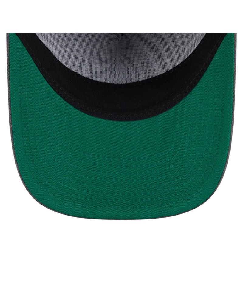 Men's Charcoal Los Angeles Lakers Throwback Washed Pre-Curved 9FIFTY Snapback Hat