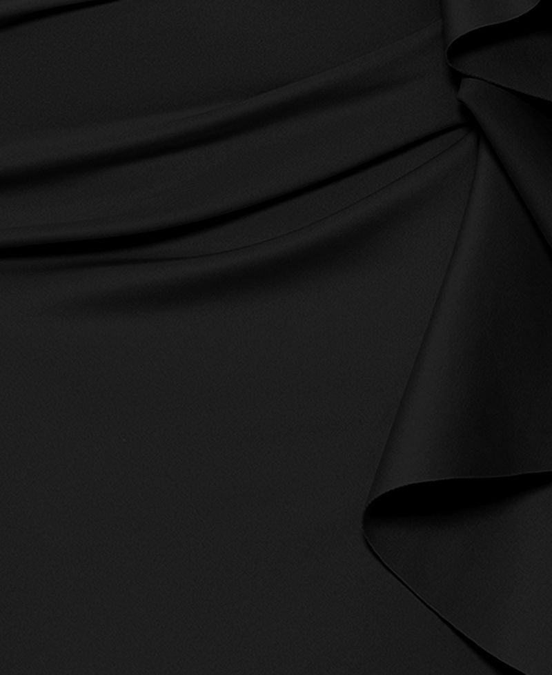 Women's Scuba Off-The-Shoulder Gown