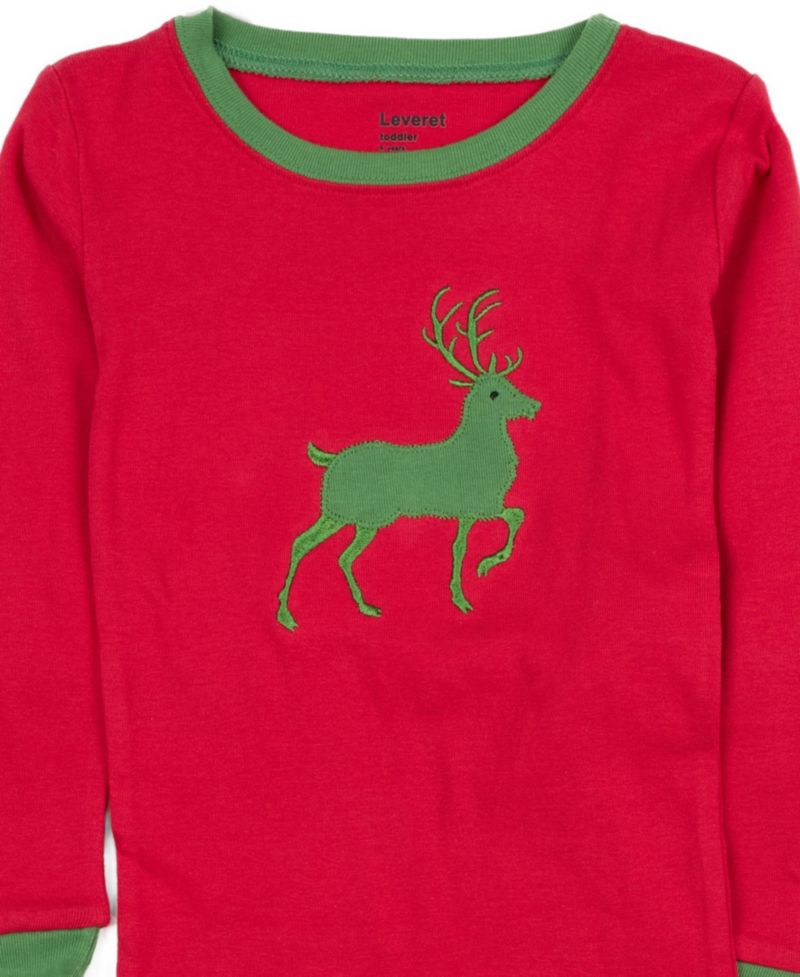 Boys' and Girls' Holiday Cotton Long-Sleeve Top and Pants, 2-Piece Set