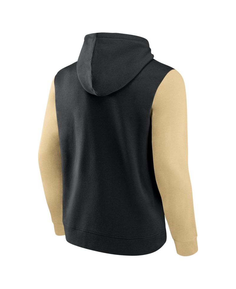 Men's Black New Orleans Saints Big & Tall Outline Pullover Hoodie