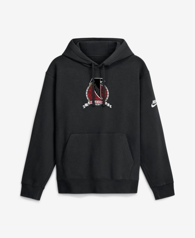 Men's Atlanta Falcons Short Pass Rewind Club Fleece Hoodie