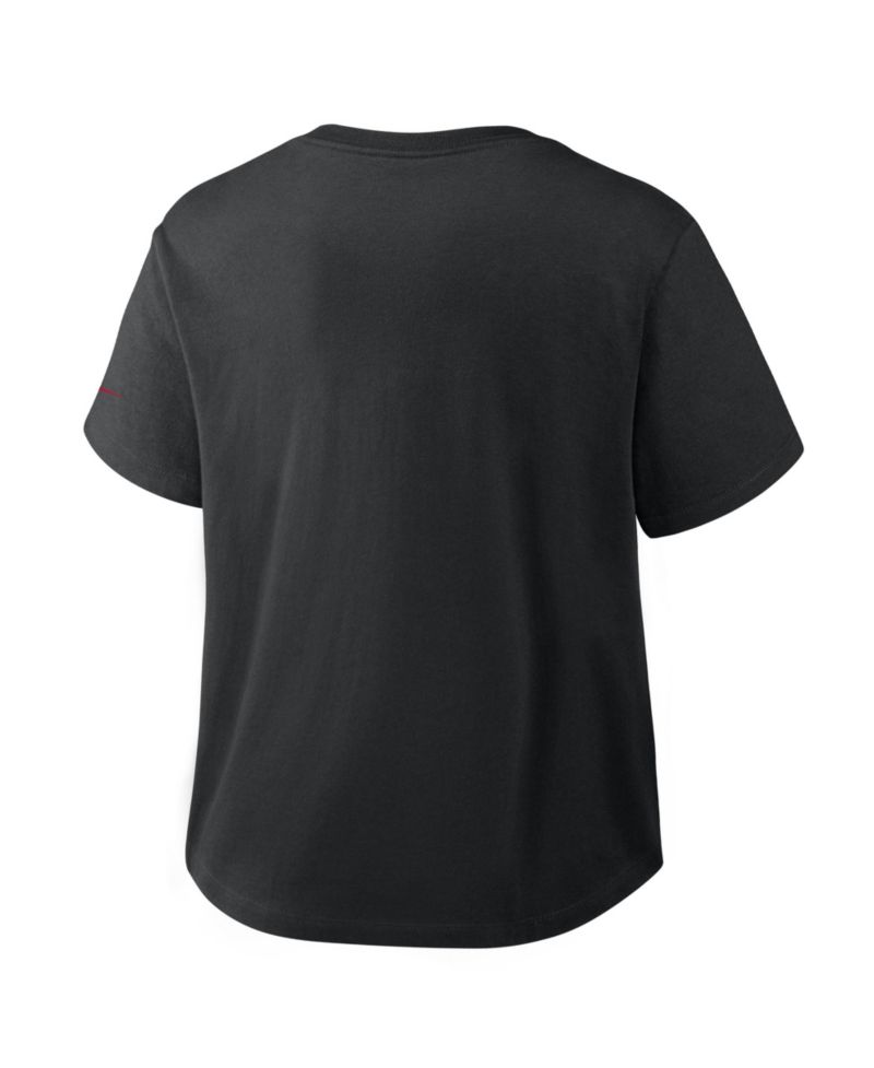 Women's Black Los Angeles Dodgers Mod Cropped T-Shirt