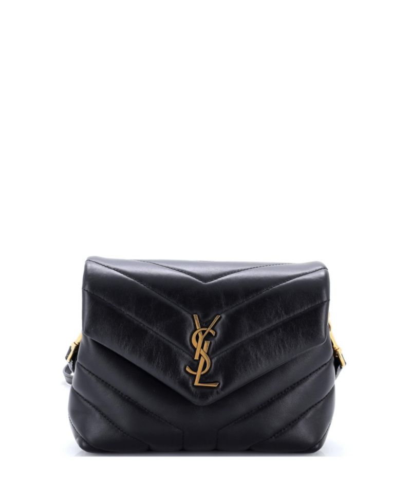 Toy Loulou Shoulder Bag Matelasse Chevron Leather