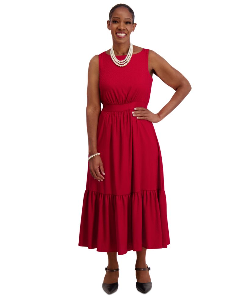 Women's Tiered Midi Dress, Regular & Plus Sizes