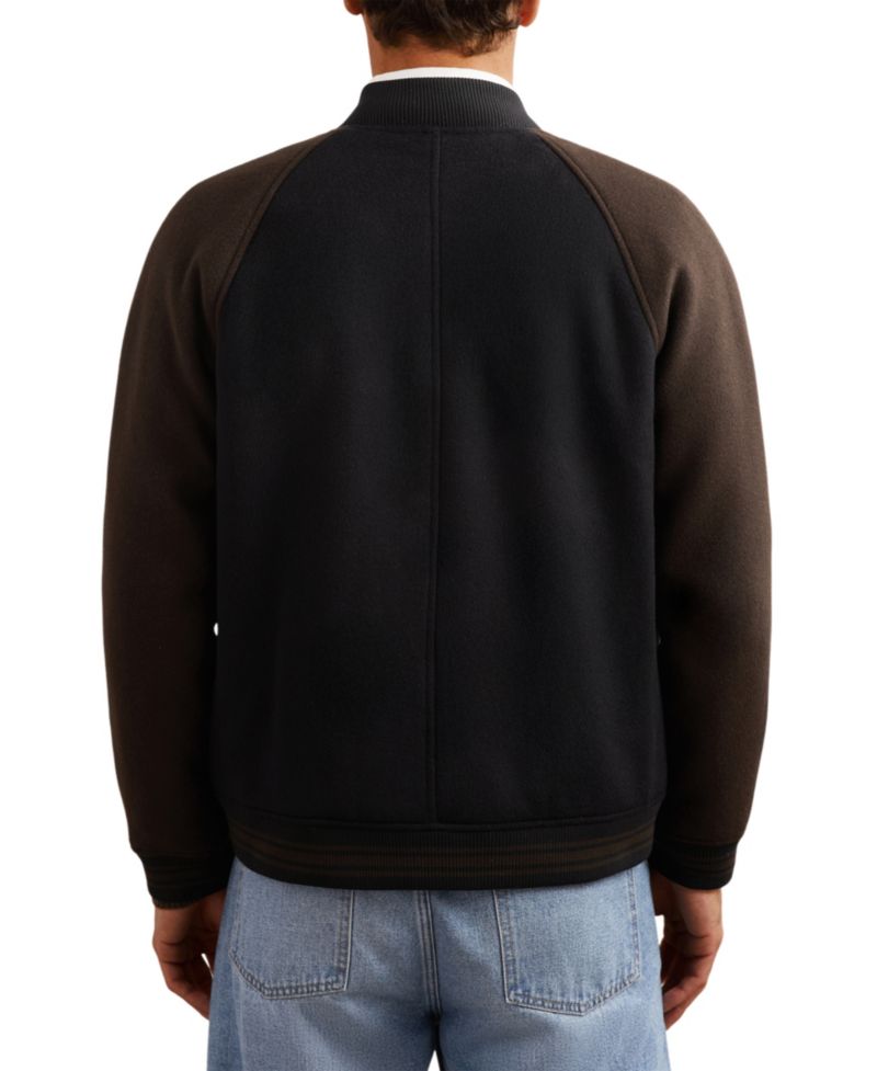 Men's Rylan Wool-Blend Colour-Block Bomber Jacket