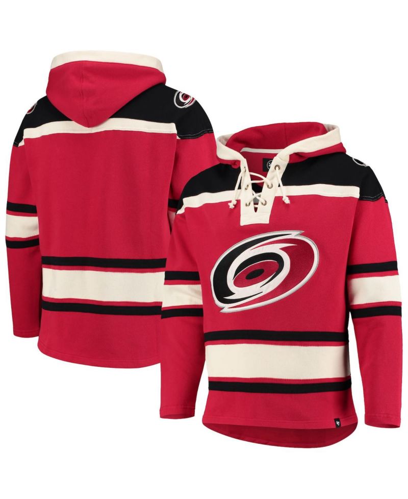 Men's Red Carolina Hurricanes Superior Lacer Pullover Hoodie