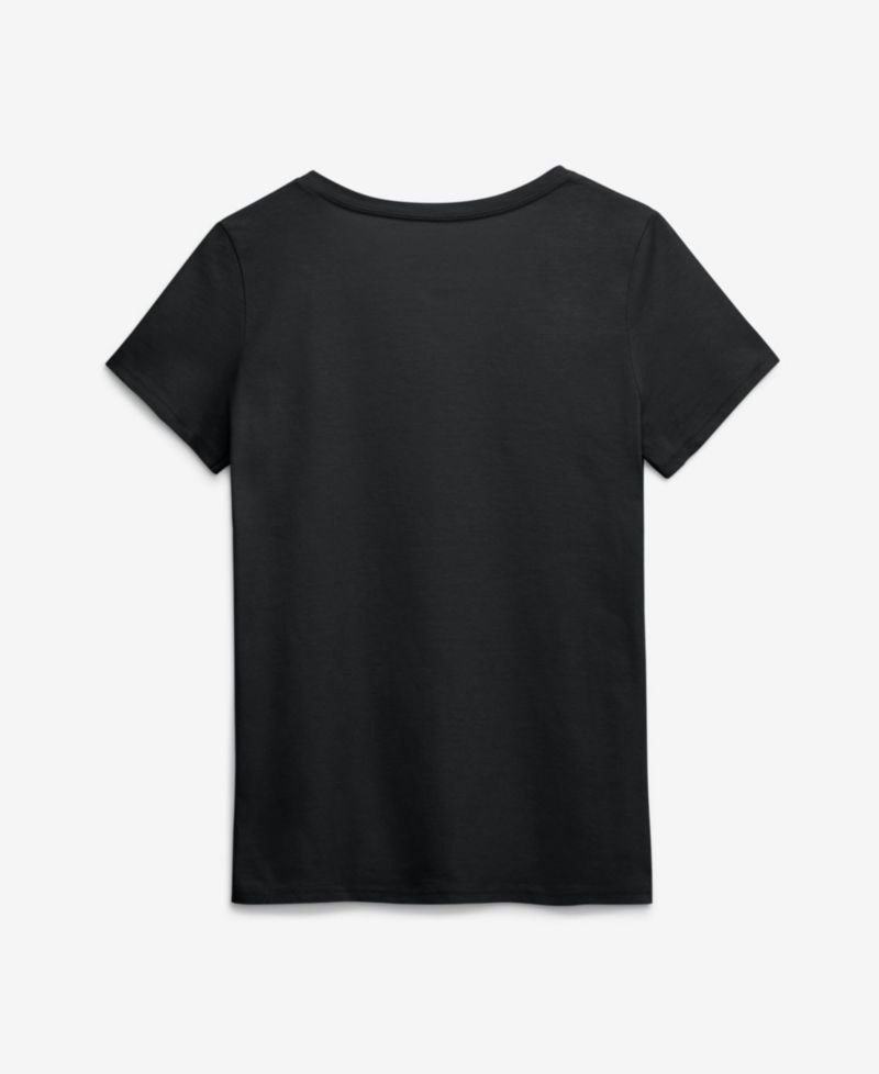 Women's Black Atlanta Falcons Primary Logo V-Neck T-Shirt