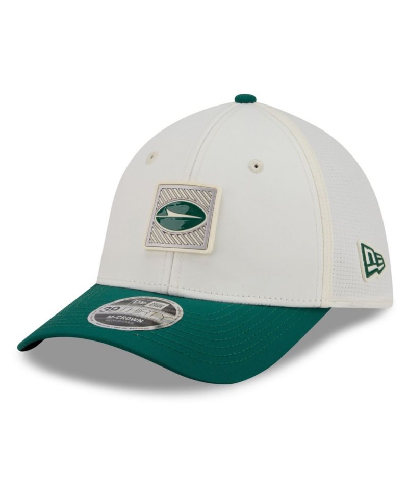Men's Cream/Green New York Jets 2026 NFL Training Camp 39THIRTY Flex Hat