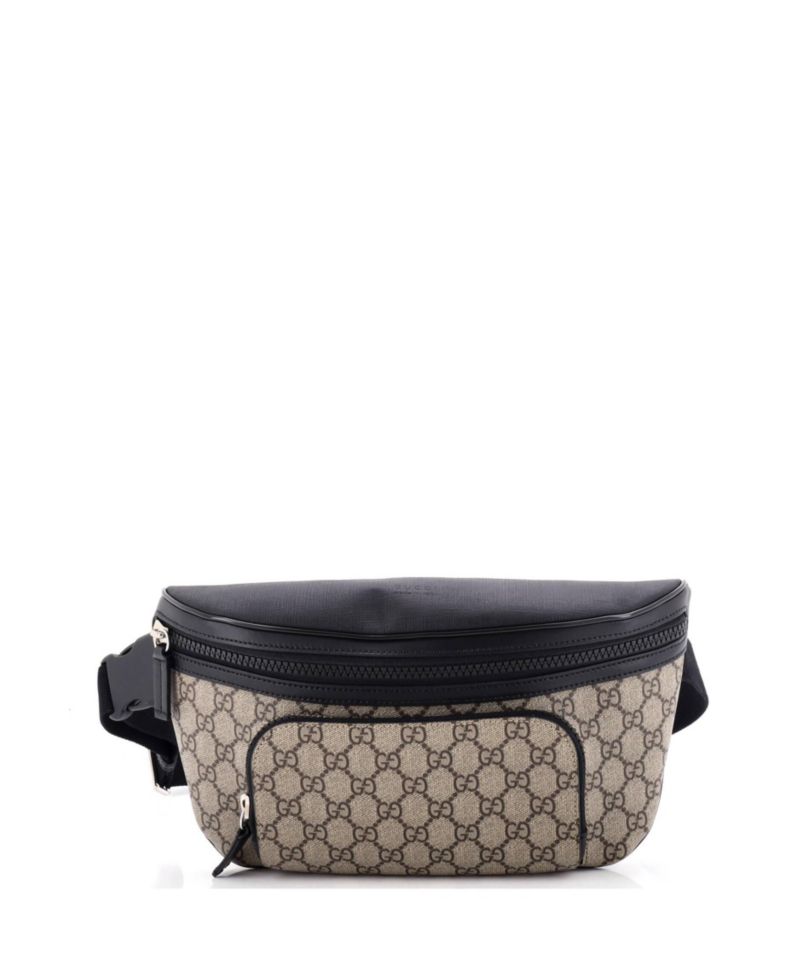 Large Belt Bag GG Coated Canvas with Leather