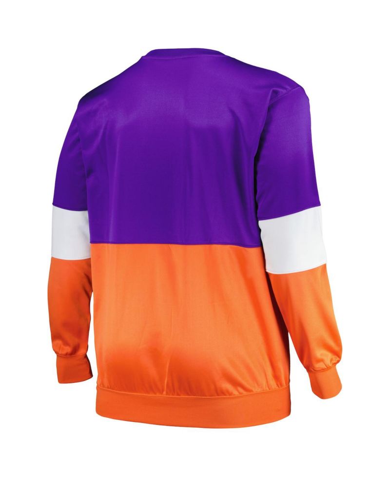 Men's Purple, Orange Phoenix Suns Big and Tall Split Pullover Sweatshirt