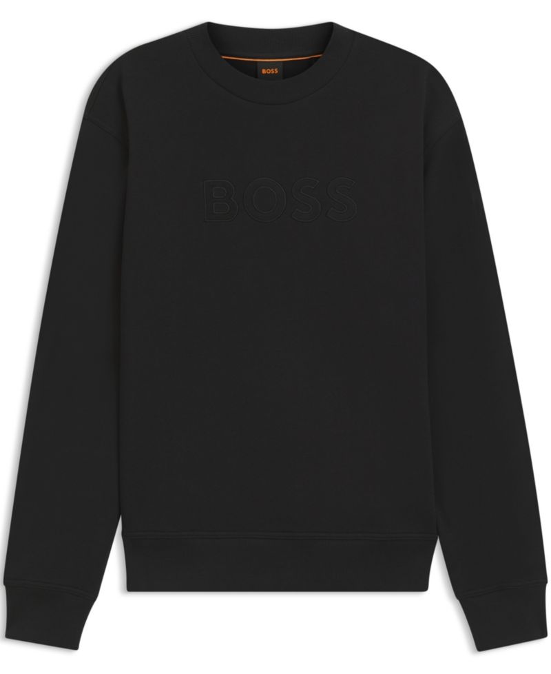 BOSS by Men's Cotton-Terry Relaxed-Fit Sweatshirt