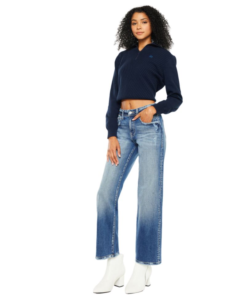 Women's Angela High-Rise Slim Wide-Leg Jeans