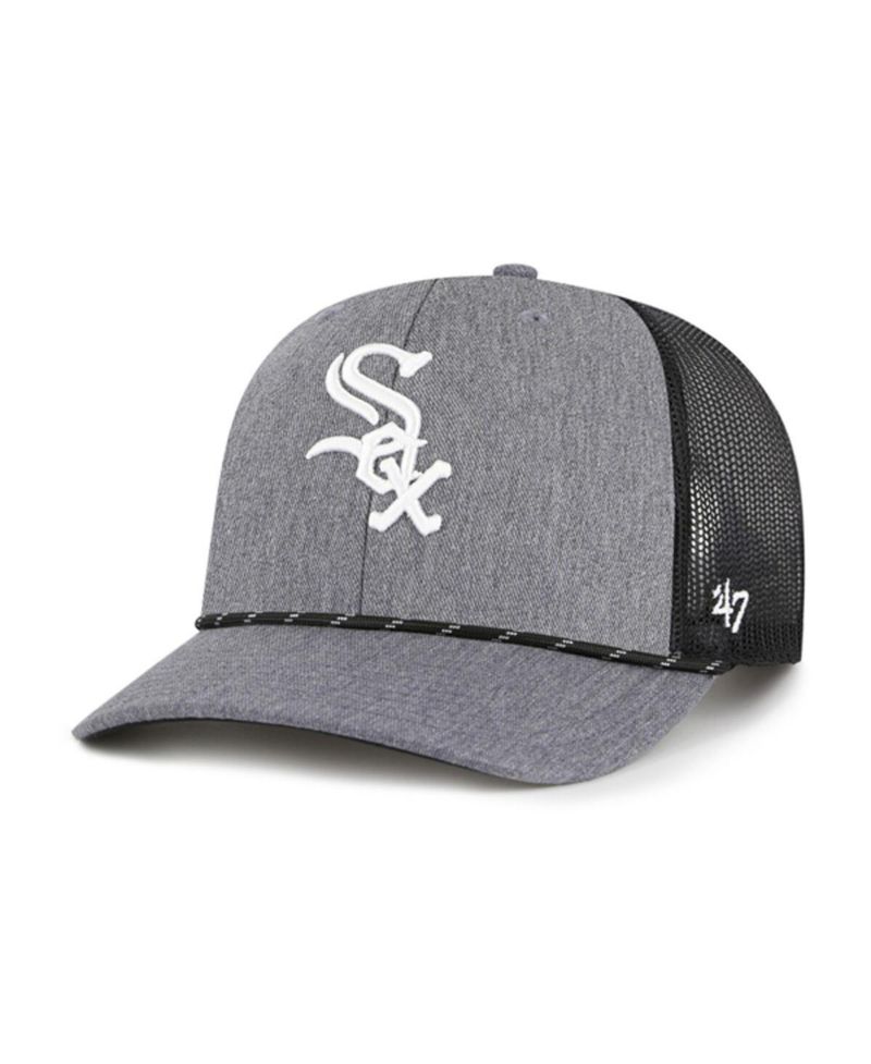 Men's Charcoal Chicago White Sox Carbon Rope Trucker Adjustable Hat