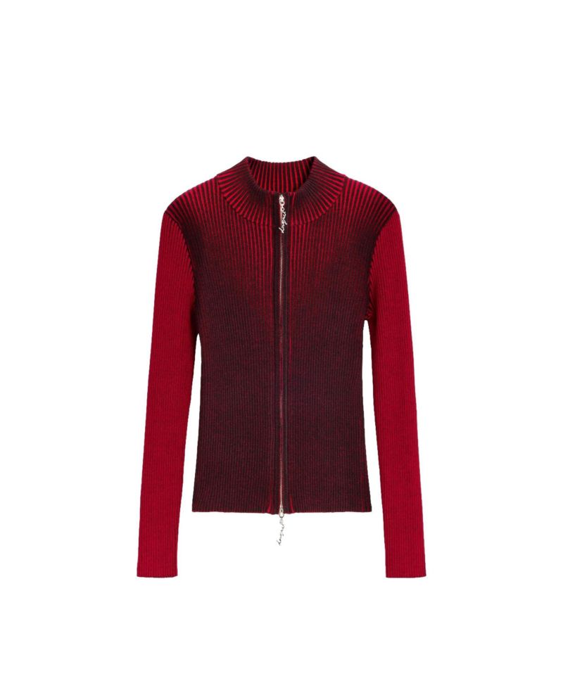 Women's Iridescent Mock-Neck Full-Zip Cardigan