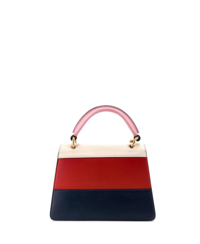 Small Queen Margaret Top Handle Bag Colorblock Leather