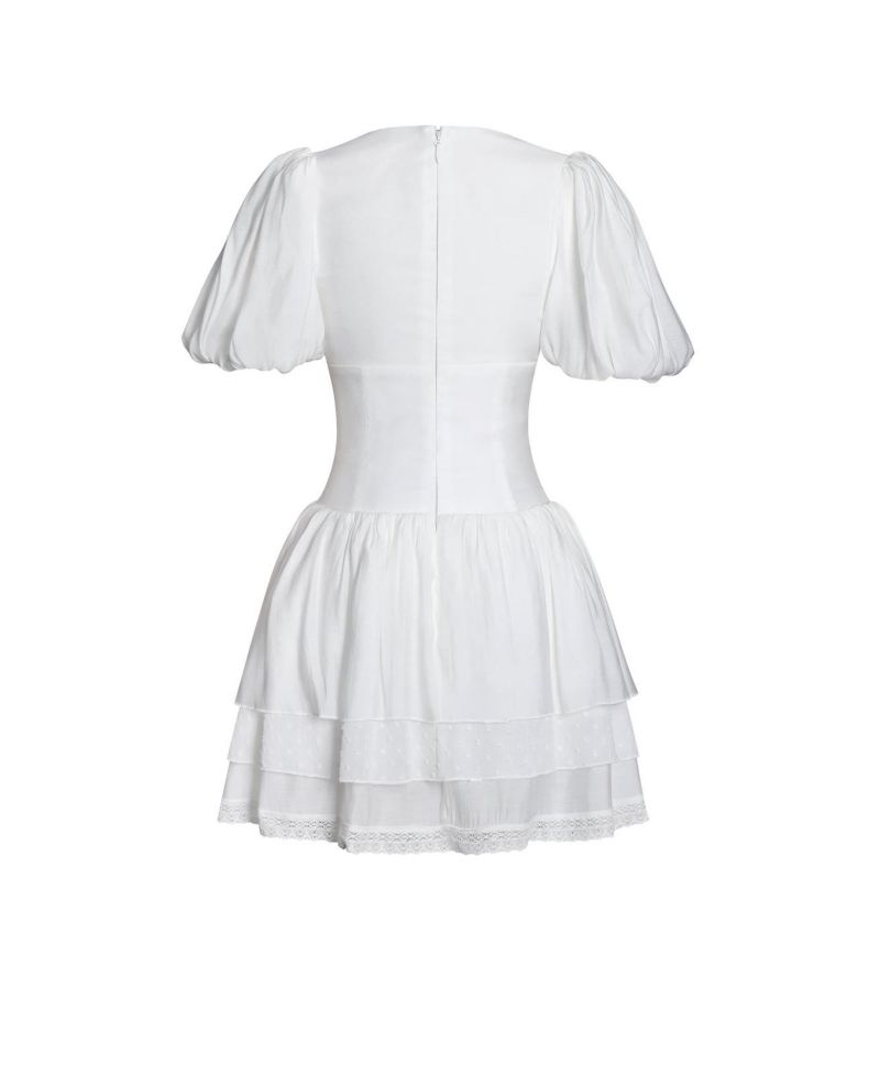 Women's Caitlyn Bubble Sleeve Layered Mini Corset Dress