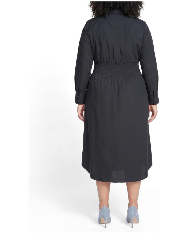 Plus Size Hamptons Smocked Shirtdress