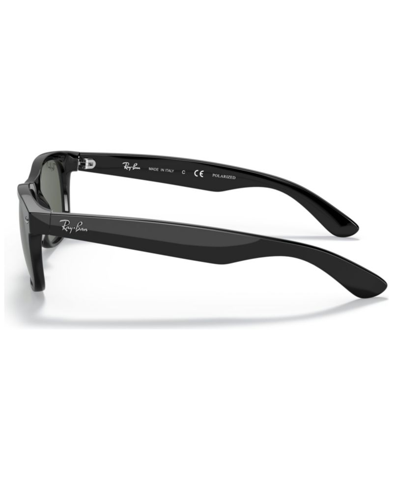 Unisex Polarized Low Bridge Fit Sunglasses, RB2132F NEW WAYFARER CLASSIC 55