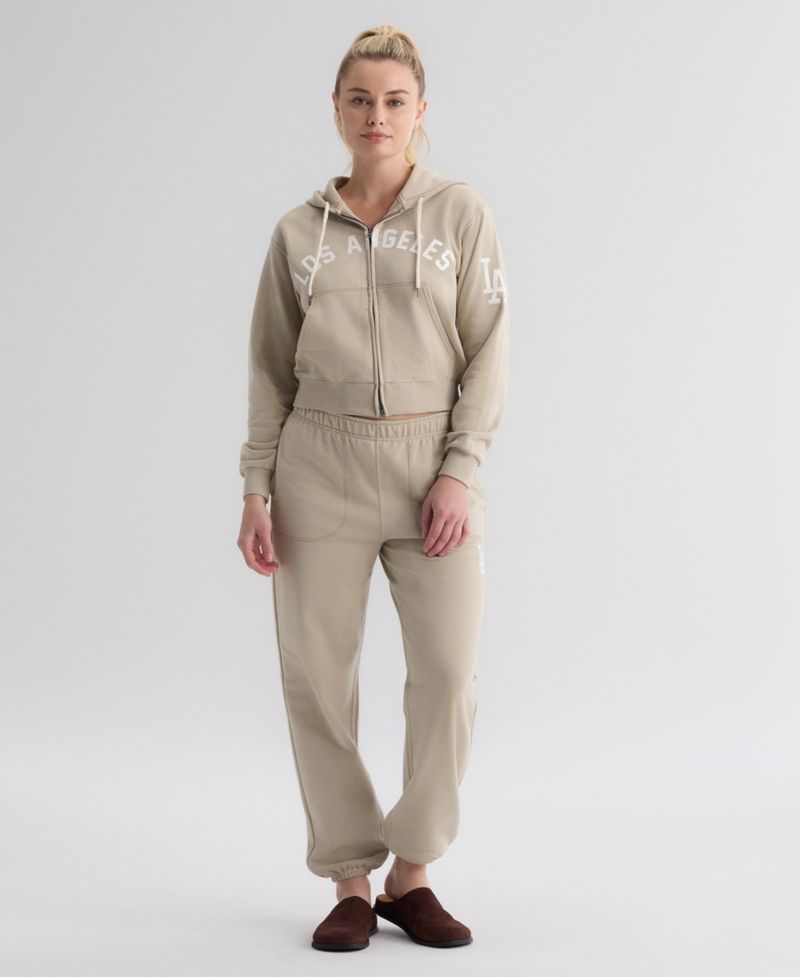 Women's Los Angeles Dodgers Iconic Terry High-Rise Tapered Track Pants