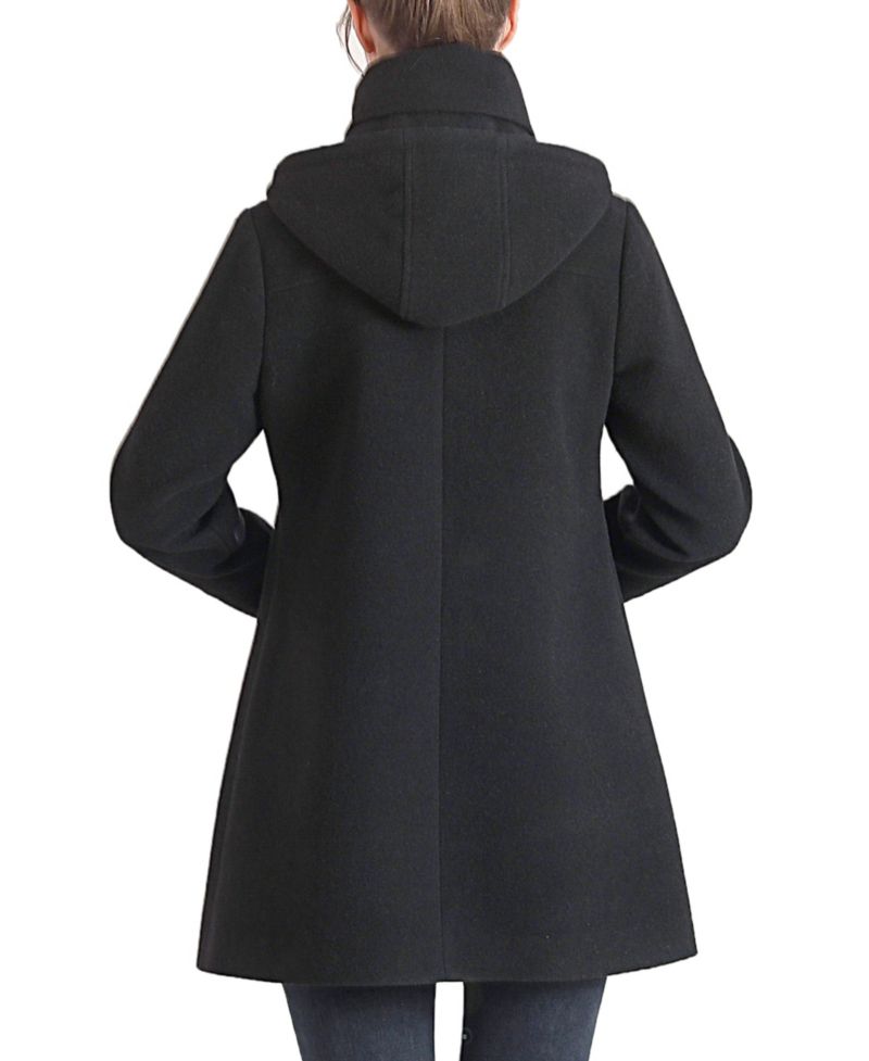 Maternity Aela Hooded A-Line Wool-Blend Coat