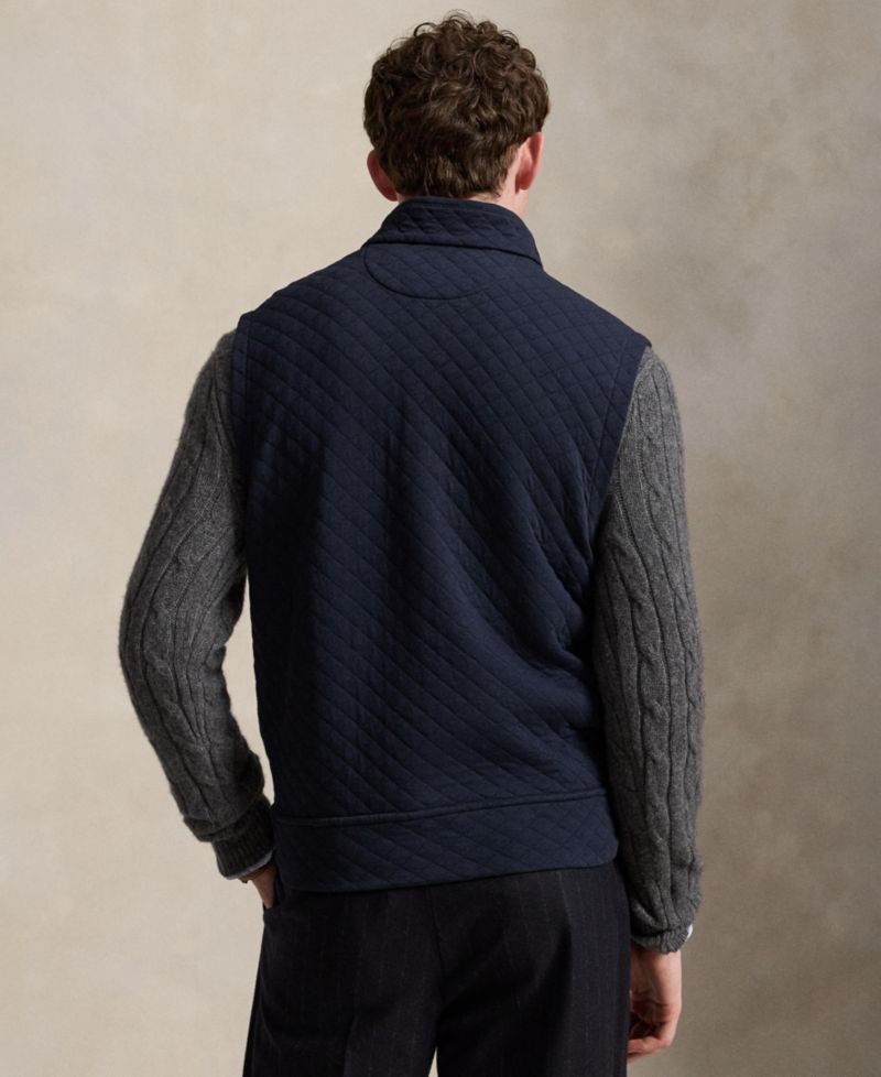 Men's Quilted Double-Knit Jersey Vest