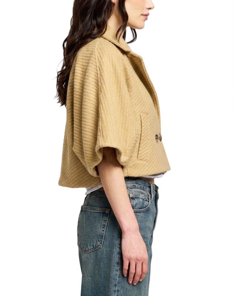 Women's Lyla Cropped Double-Breasted Short-Sleeve Jacket