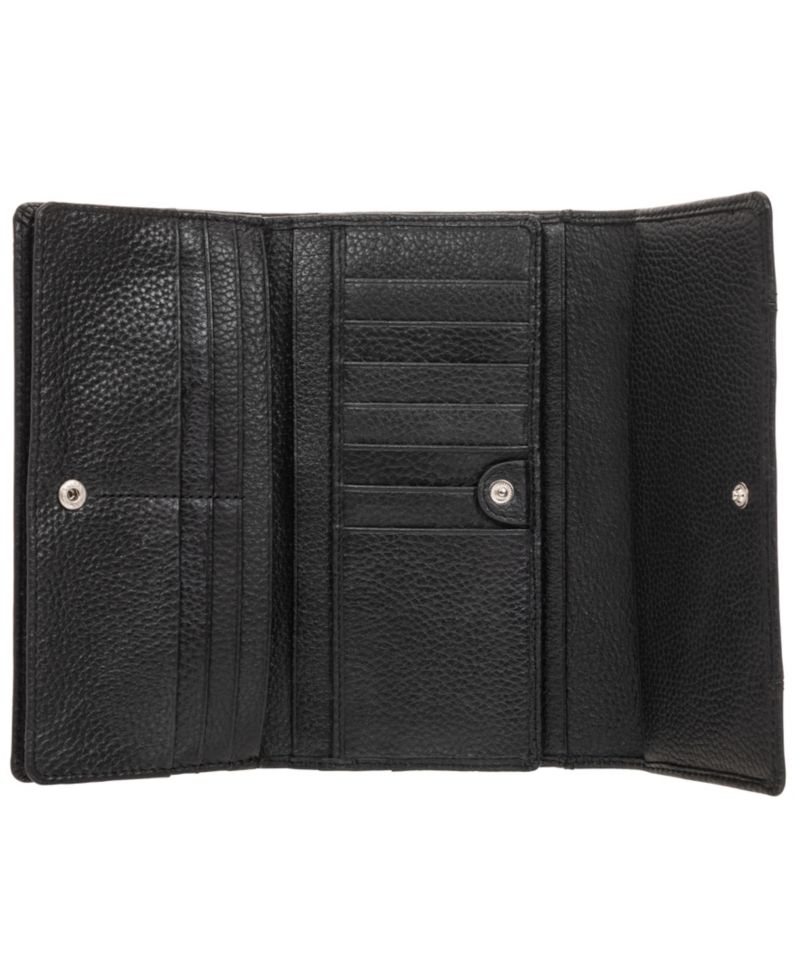 Women's Pebbled Collection RFID Secure Trifold Wing Wallet